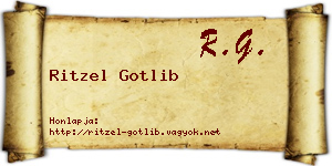 Ritzel Gotlib névjegykártya
